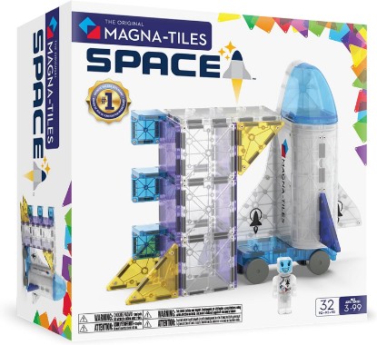 Picture of MAGNA-TILES Space 32-Piece Magnetic Construction Set, The Original Magnetic Building Brand