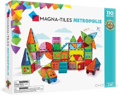 Picture of MAGNA-TILES Metropolis 110-Piece Magnetic Construction Set, The ORIGINAL Magnetic Building Brand