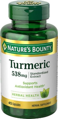 Picture of Nature's Bounty Turmeric Pills & Herbal Health Supplement, 538mg, 45 Count | Supports Antioxidant Health