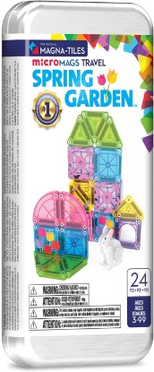 Picture of MAGNA-TILES microMAGS 24-Piece Spring Garden Travel Set, The Original Magnetic Building Brand