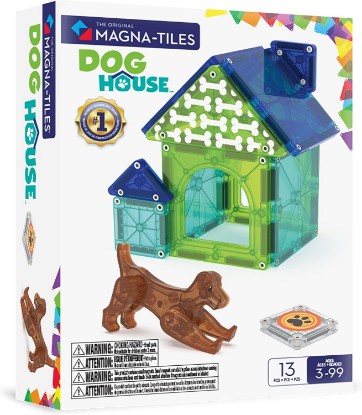 Picture of MAGNA-TILES Dog House 13-Piece Magnetic Construction Set, The Original Magnetic Building Brand