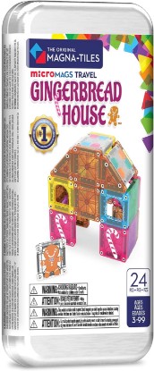 Picture of MAGNA-TILES microMAGS 24-Piece Gingerbread House Travel Set, The Original Magnetic Building Brand