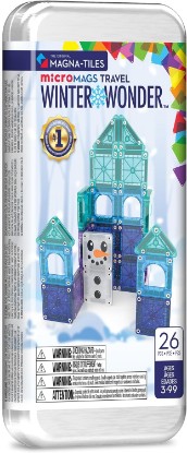 Picture of MAGNA-TILES microMAGS Winter Wonder Travel Set 26-Piece Magnetic Construction Set, The Original Magnetic Building Brand