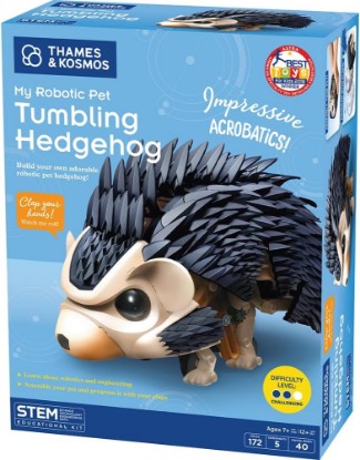 Picture of Thames & Kosmos My Robotic Pet - Tumbling Hedgehog | Build Your Own Sound Activated Tumbling, Rolling, Scurrying Pet | STEM Experiment Kit | Toy of The Year Award Finalist