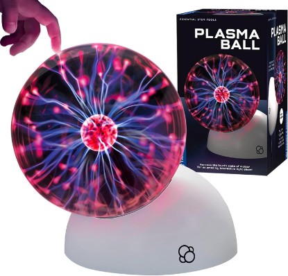 Picture of Thames & Kosmos The Plasma Ball Essential STEM Tool | Classic Scientific Device, Fresh 5-inch Glass Sphere, Interactive Electric Light Show | Explore Electricity, Matter, Energy, Small