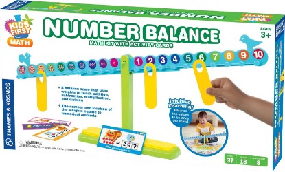 Picture of Thames & Kosmos Kids First Math: Number Balance with Activity Cards for Preschoolers Ages 3 to 5 | Intuitive, Visual Method for Learning Basic Math | Addition, Subtraction, Multiplication, Division