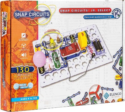 Picture of Snap Circuits Jr. Select SC-130 Electronics Exploration Kit | Over 130 Projects | Full Color Project Manual | 30+ Parts | STEM Educational Toys for Kids 8+