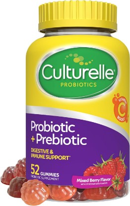 Picture of Daily Probiotic Gummies for Women & Men, Berry Flavor, 52 Count, Naturally-Sourced Daily Probiotic + Prebiotic