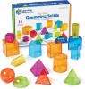 صورة Learning Resources View-Thru Geometric Solids | Classroom Must Haves, Teacher Supplies, Geometry Set, Pattern Blocks, 3D Shapes For Teaching, Math Manipulatives