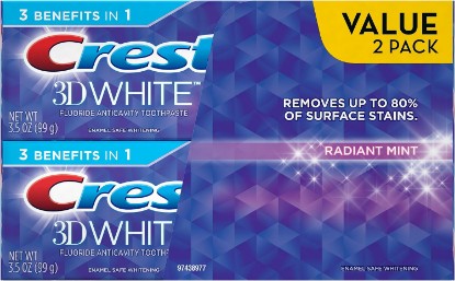 Picture of Crest 3D White Radiant Mint Whitening Toothpaste