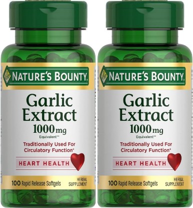 Picture of Nature's Bounty Garlic Extract 1000 mg Softgels 100 ea (Pack of 2)