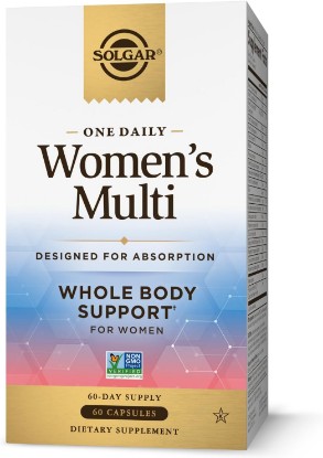 Picture of Solgar One Daily Women's Multi Whole Body Support, 60 Servings | Highly Absorbable Delayed Release Vitamin, Supplement for Immune, Heart, Energy, Stress, Hair Skin Nails, Reproductive Health