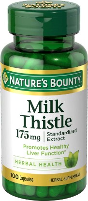 Picture of Nature's Bounty Milk Thistle, 175mg, 100 Softgels | Herbal Health Supplement, Supports Liver Health