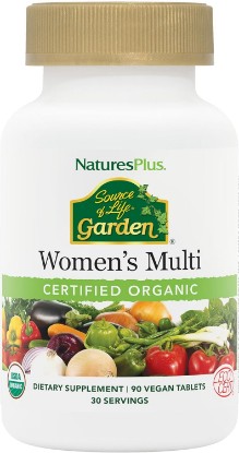 Picture of NaturesPlus Source of Life Garden Women’s Multivitamin - 90 Tablets - Supports Energy & Healthy Immune System - USDA Certified Organic, Non-GMO, Vegan, Gluten Free - 30 Servings USDA Organic