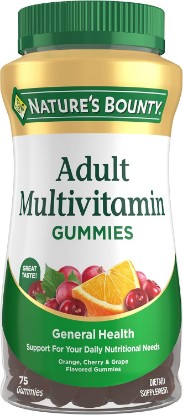Picture of Nature's Bounty Adult Multivitamin Gummies, Orange, Cherry & Grape, 75 Ct | Vitamin Supplement, Daily Nutritional Needs