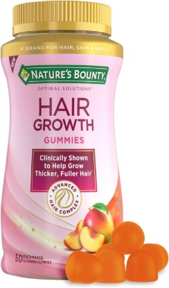 Picture of Nature's Bounty Hair Growth Gummies, 60 Count | Supporting Thicker, Fuller Hair, Biotin, Silicon & Arginine, 30 Servings