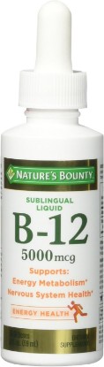 Picture of Nature's Bounty B-12 5000 mcg Sublingual Liquid Energy Health 2 oz (Pack of 5)