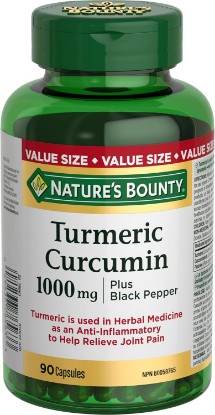 Picture of Nature's Bounty Turmeric Curcumin 1000mg Plus Black Pepper, 90 Capsules