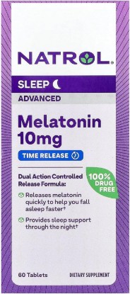 Picture of Natrol Advanced Sleep Melatonin Tablets, Maximum Strength 10 mg 60 ea (Pack of 3)