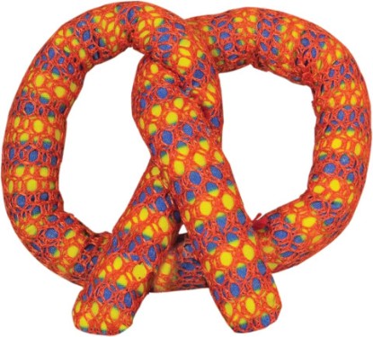 Picture of Catstages Catnip Plaque Away Pretzel Interactive Cat Dental Chew Toy, 2.8" | Multiple Textures Help Keep Teeth Clean & Massages Gums, Contains Catnip, Bat & Chase, Enrichment for Cats & Kittens
