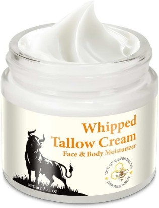 Picture of Acorn + Oak Organic Whipped Tallow Moisturizer 2.1oz – Grass Fed Beef Tallow For Skin, Face & Body, Unscented Skin Care for Women Girls