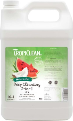 Picture of TropiClean 2-in-1 Dog Shampoo and Conditioner, Watermelon Scent, 1 Gallon