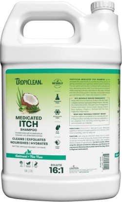 Picture of TropiClean Oatmeal Dog Shampoo for Itchy Skin Relief, Medicated,1 Gallon | dog shampoo