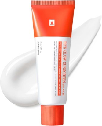 Picture of TOSOWOONG Rice Glow Sunscreen SPF50+ Broad Spectrum for Face, No White Cast | Rice Water, Hyaluronic Acid, UVA UVB Protection, Dewy Finish, Non-Greasy, Hydrating, Glass Skin, Korean Skincare, 1.69 fl oz