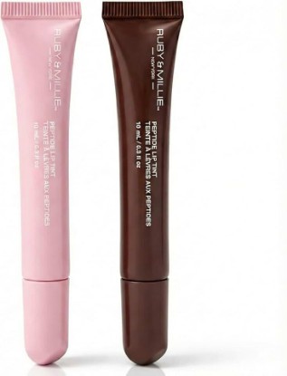 Picture of Peptide Lip Treatment, Peptide Lip Tint, Plumping Gloss, Lip Gloss, Bow & Coffee,0.3 Fl oz (Pack of 2)