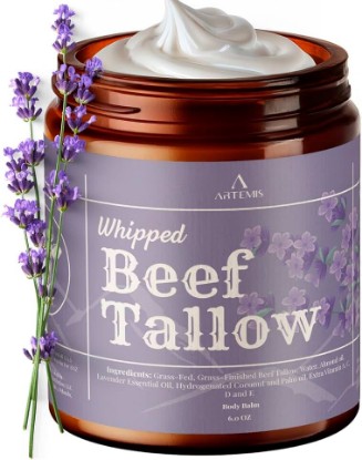 Picture of Beef Tallow for Skin - Beef Tallow face and body Balm, Natural Cream, 6 oz (Pack of 1) | Grass-Fed Beef Tallow, All-Natural Moisturizer, Whipped Beef tallow Cream for Smooth Skin, Vitamins A, C, D, E