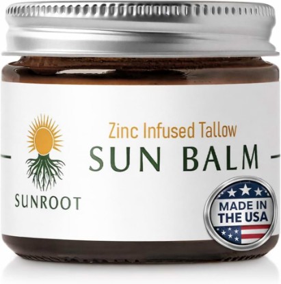 Picture of Beef Tallow Sun Balm - Mineral Zinc Oxide | Natural Protective Moisturizer & Barrier Cream (1.83 oz)