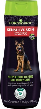 Picture of FURminator Sensitive Skin Dog Shampoo, 16 oz | Helps Reduce Itching Due To Dry Skin, Calendula Extract & Menthol For Cooling Sensation, No Parabens Or Dyes