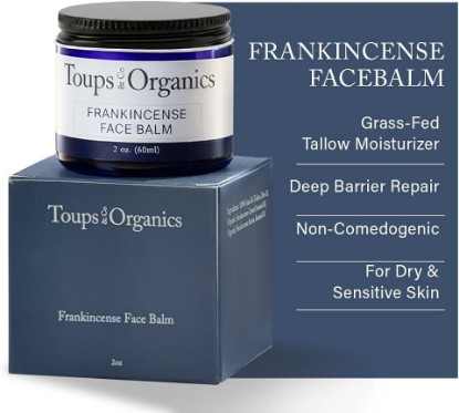 Picture of Toups & Co Frankincense Face Balm | Grass-Fed Tallow Moisturizer for Barrier Repair | Deeply Nourishing, Non-Comedogenic | With Organic Frankincense & Olive Oil | For Dry, Sensitive Skin