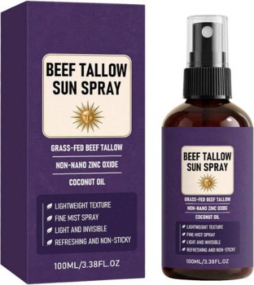 Picture of Sunscreen Spray Beef Tallow Lightweight Beef Tallow Sun Spray Sunscreen 100ml