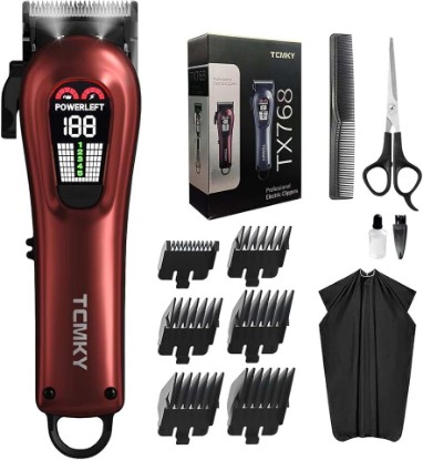 Picture of TCMKY Hair Clippers for Men Barber Clippers Rechargeable Hair Trimmer Kit | Professional Clippers for Men Cordless&Corded for Hair Cutting & Grooming for Household