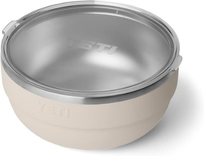 Picture of YETI Rambler Bowl, Vacuum Insulated, Stackable and Nestable Stainless Steel Bowl with Lid, 4.5 Quart, Cape Taupe