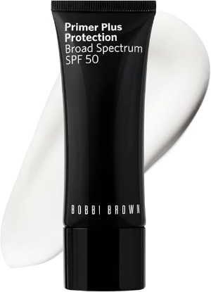 Picture of Bobbi Brown Primer Plus Protection Broad Spectrum SPF 50 Sunscreen Face Primer for Makeup | Lightweight Formula with UVA/UVB Protection and Anti-Aging Benefits | 1.4 Fl Oz GreenCircle Sustainable Energy Practices