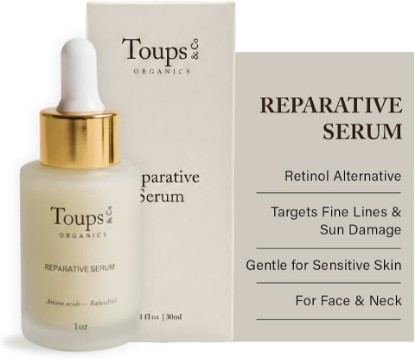 Picture of Toups & Co Reparative Serum | Bakuchiol Retinol Alternative Facial Serum | Targets Hyperpigmentation, Sun Damage & Fine Lines | With Amino Acids, Vitamins C & E | Gentle for Sensitive Skin | 1 oz