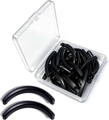 Picture of Compatible with elf Eyelash Curler Refill Pads,24Pack | Silicone Replacement Refills Only Fit for elf Eye Lash Curler Refill Pads.(BlackE-(Fit for elf))