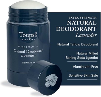 Picture of Toups & Co Natural Extra-Strength Deodorant – Lavender | Aluminum-Free Odor Protection | With Grass-Fed Tallow & Magnesium | Baking Soda Balanced | Sensitive Skin Safe | Long-Lasting Freshness