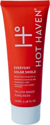 Picture of HOT HAVEN Tallow Sunscreen SPF 50 – Everyday Solar Shield Mineral Sunscreen | Grass-Fed Tallow & Zinc Oxide – Non-Greasy, Baby Safe, Reef Friendly, Chemical-Free Moisturizer – 3.38 oz
