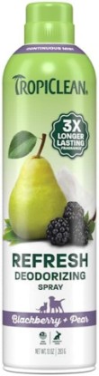 Picture of TropiClean Dog Perfume, 3X Long-Lasting BlackBerry Pear Scented Spray, 10oz