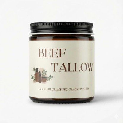Picture of IKARIAN 100% Grass Fed Beef Tallow for Skin Care | Premium Whipped Moisturizer | Face + Body | Single Ingredient, All natural | 4 FL. oz. (Unscented)