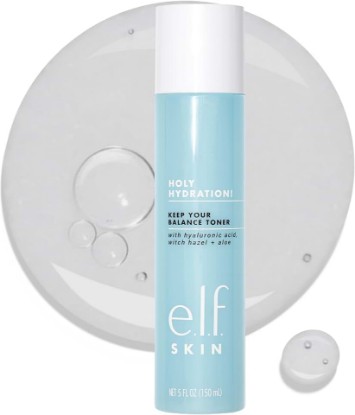 Picture of e.l.f. SKIN Keep Your Balance Toner, Gentle, Refreshing, Removes Makeup & Impurities, Hydrates, Cleanses, Soothes, Infused with Hyaluronic Acid, Witch Hazel and Aloe, 5.07 Fl Oz