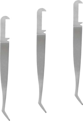 Picture of e.l.f. False Eyelash Applicator, Dual-Ended Tool Featuring Tweezers & Comb For Easily Applying False Lashes, Stainless Steel, Vegan & Cruelty-Free (Pack of 3)