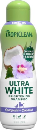 Picture of TropiClean Whitening Dog Shampoo, Ultra White Brightening Formula, 20oz