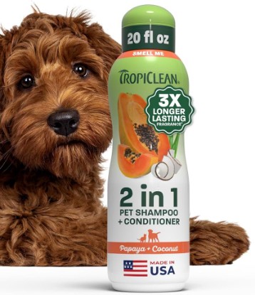 Picture of TropiClean 2in1 Dog Shampoo and Conditioner, 3X Longer Lasting Scent, 20oz