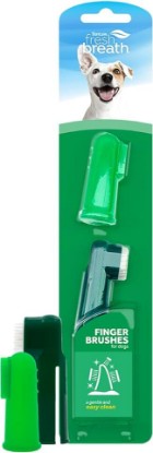 Picture of TropiClean Fresh Breath Finger Toothbrush for Dogs, Easy Dog Teeth Cleaning
