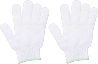 Picture of EcoTools Gentle Bath + Shower Gloves, Exfoliating Gloves, 1 Pair | Easy self-tan prep with exfoliating gloves for shower, body wash gloves with avocado oil, plus a hanging ribbon
