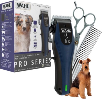 Picture of Wahl Power Pro Lithium Ion Rechargeable Cordless Dog Grooming Clipper Kit | Heavy Duty Cordless Electric Dog Clippers For Grooming Thick Coats At Home – Model 3024675